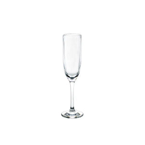 D Still Unbreakable Bamboo Champagne Flute Polycarbonate 180ml: Pack of 4 Stemware