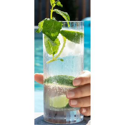 D-Still Unbreakable Bamboo Highball Polycarbonate - 350mL: Pack of 4 - Tumblers