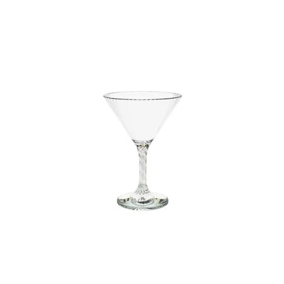 D Still Unbreakable Bamboo Martini Polycarbonate 285ml: Pack of 4 Stemware