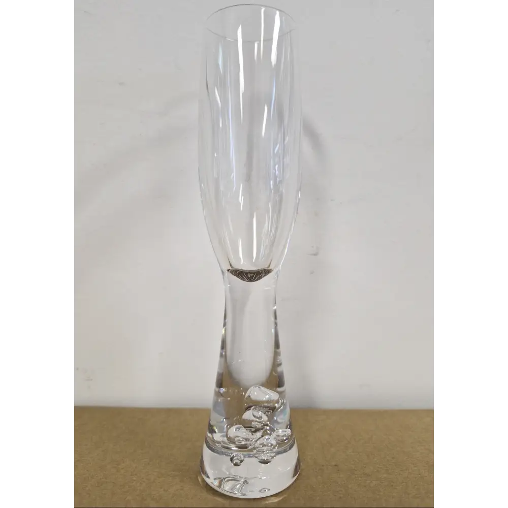 D-Still Unbreakable Champagne Flute W/Bubble Base Polycarbonate - 180mL: Pack of 4 - Stemware