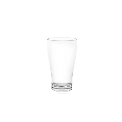 D Still Unbreakable Conical Beer Certified & Nucleated 285ml: Pack of 4 Beer Glasses