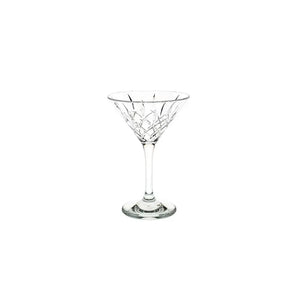 D Still Unbreakable Diamond Cut Martini Polycarbonate 235ml: Pack of 4 Stemware