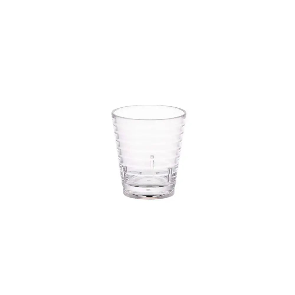 D Still Unbreakable Essentials Ribbed Stack Rocks Polycarbonate 280ml: Pack of 4 Tumblers