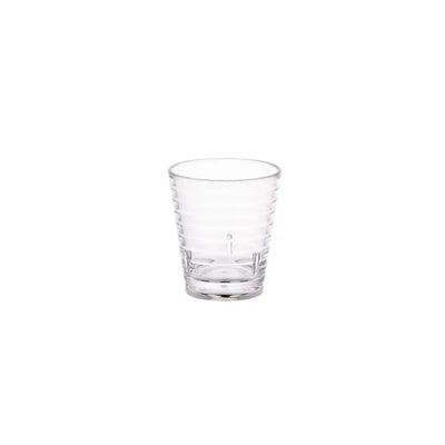 D Still Unbreakable Essentials Ribbed Stack Rocks Polycarbonate 280ml: Pack of 4 Tumblers