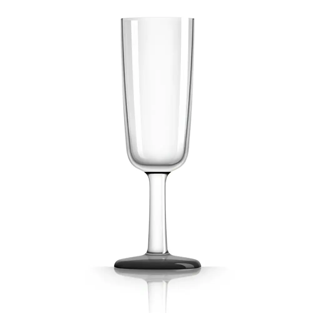 Flute Unbreakable Marc Newson 180mL Tritan Black (Non slip base) Champagne Glasses
