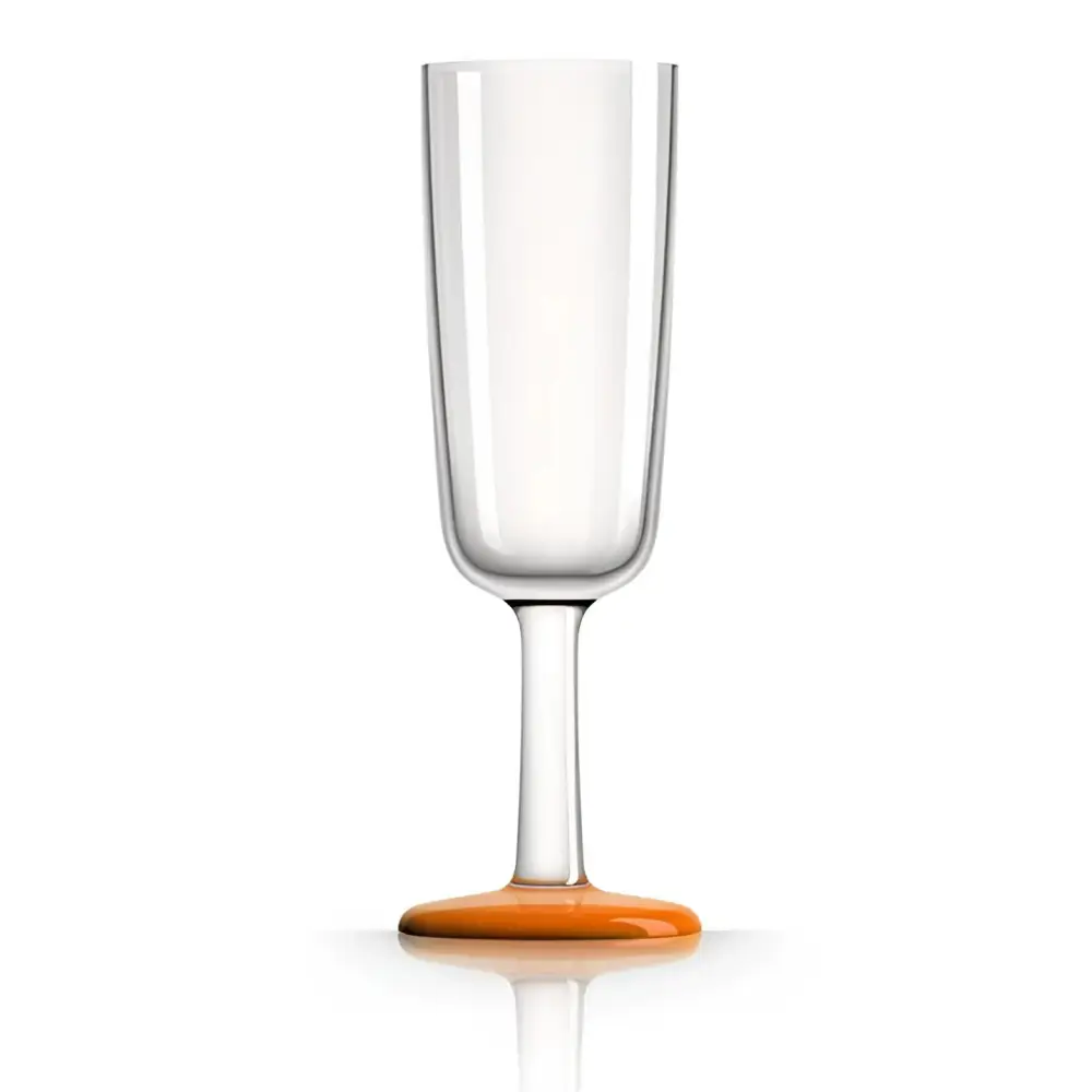 Flute Unbreakable Marc Newson 180mL Tritan Orange (Non slip base) Champagne Glasses