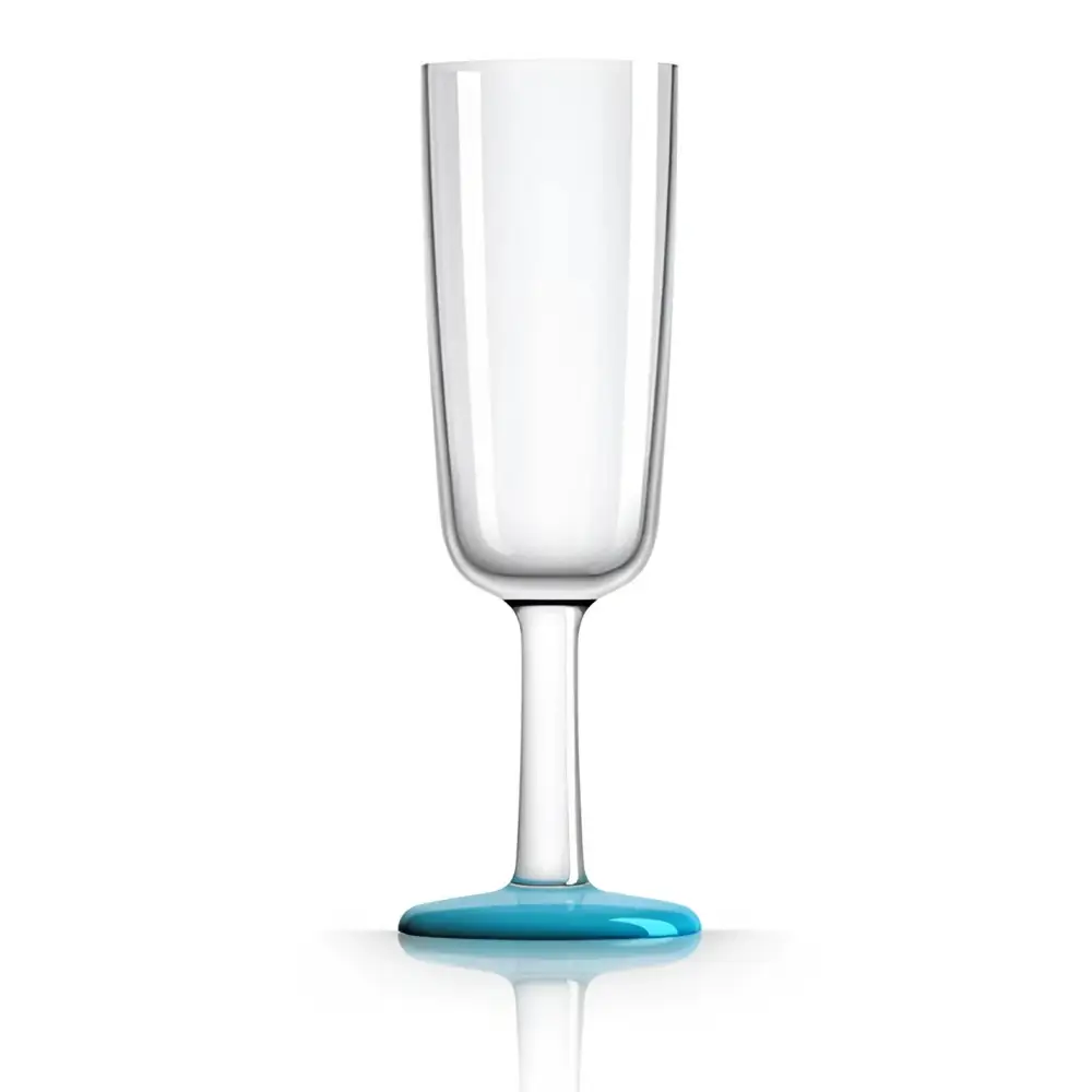 Flute Unbreakable Marc Newson 180mL Tritan Vivid Blue (Non slip base) Champagne Glasses