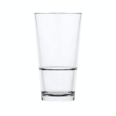 Colins polycarbonate highball glass with glass-like finish, thick base, and stackable design—ideal for cocktails, soft drinks, and water in any venue. -Unbreakable Drinkware