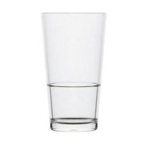 570mL Colins pint glass for beer, made from durable polycarbonate. Ideal for bars, pubs, and events. -Unbreakable Drinkware