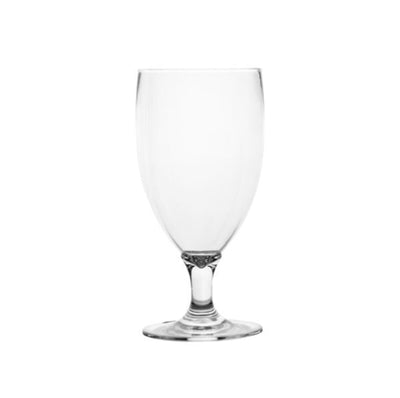 Polycarbonate 425mL Belgian-style beer glass with thick stem, wide base, and tapered bowl – Unbreakable Drinkware.