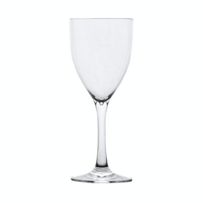 Vino Blanco polycarbonate wine glass with generous bowl, reinforced stem, broad base—perfect for restaurants, bars, events, and outdoor use. -Unbreakable Drinkware
