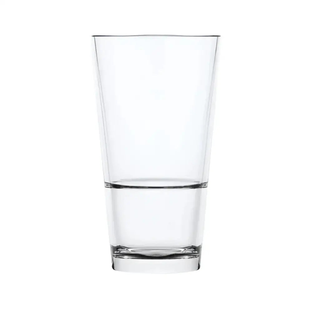 Colins polycarbonate highball glass with glass-like finish, thick base, and stackable design—ideal for cocktails, soft drinks, and water in any venue. -Unbreakable Drinkware
