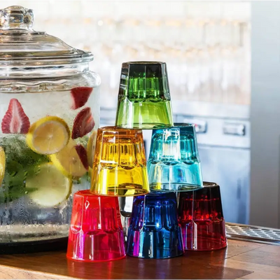 Unbreakable Coloured Rocks Tumblers 240mL Polycarbonate Tumblers