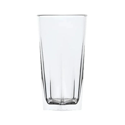 The Jasper 335mL polycarbonate highball features a glass-like finish, thick base, and stackable design, perfect for beers, cocktails, and soft drinks. -Unbreakable Drinkware