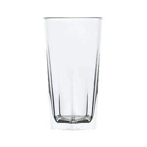 The Jasper 335mL polycarbonate highball features a glass-like finish, thick base, and stackable design, perfect for beers, cocktails, and soft drinks. -Unbreakable Drinkware