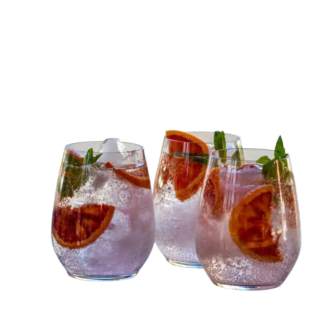 Oojami 40 Count Diamond Unbreakable Stemless Plastic Wine Champagne Whiskey Glasses Elegant Durable Disposable Indoor Outdoor Ideal For Home, Office, Bars, Wedding, 12 Ounce Cups Gold Rim (Gold