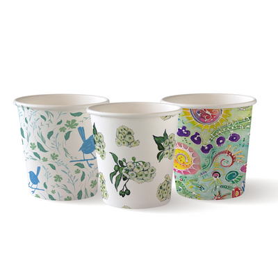 Hot Paper Cups - 120ml, 50pk, Art Series